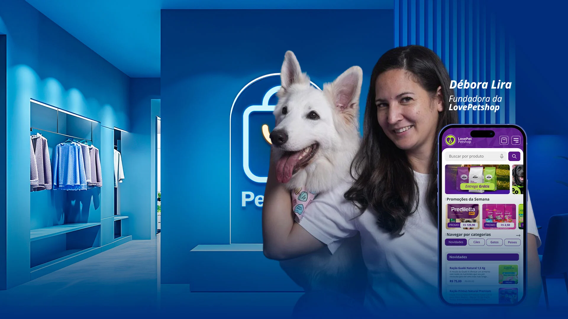 Catálogo digital para petshop online para venda de rações e produtos para animais de estimação no whatsapp.